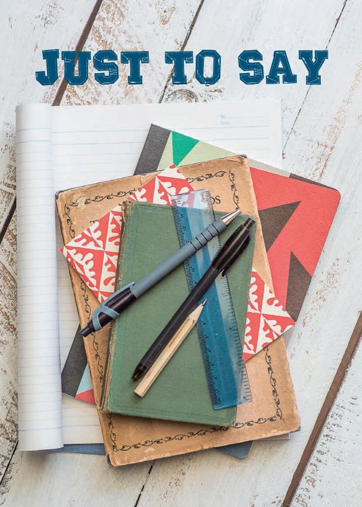 Just to Say Card - Writing Tools