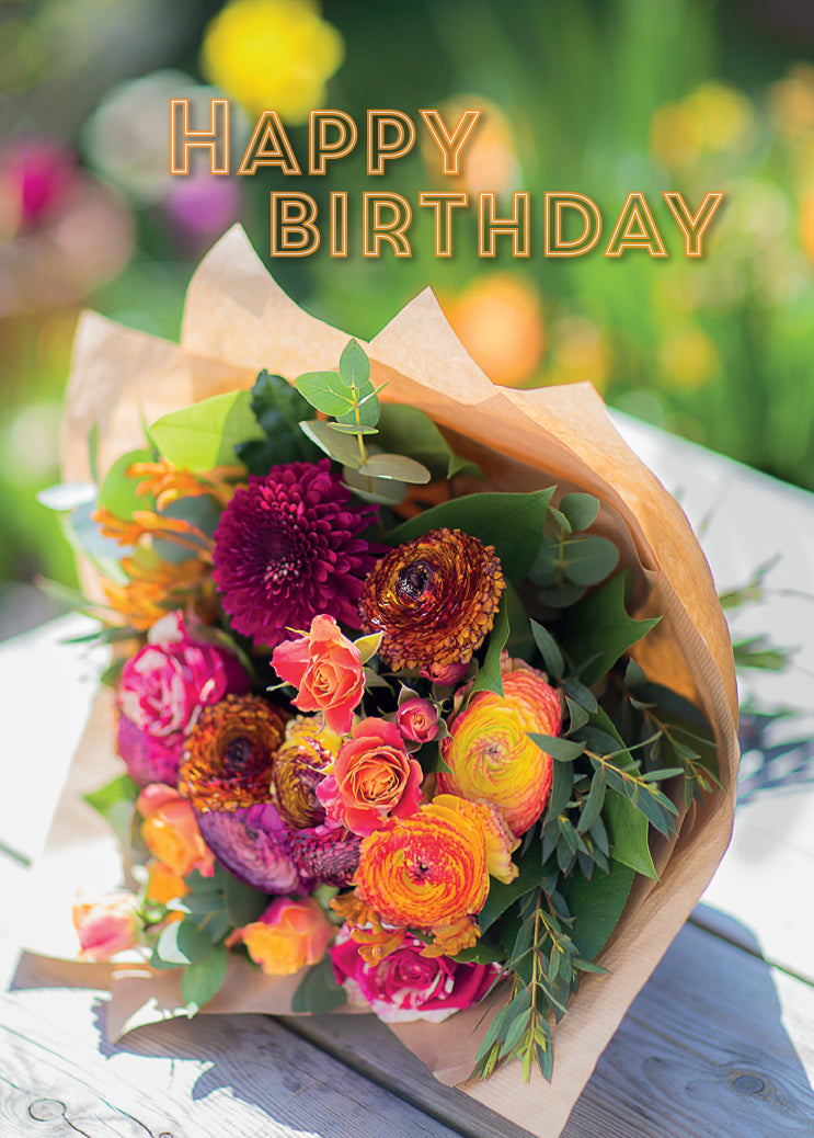 Birthday Card - Bright Bouquet