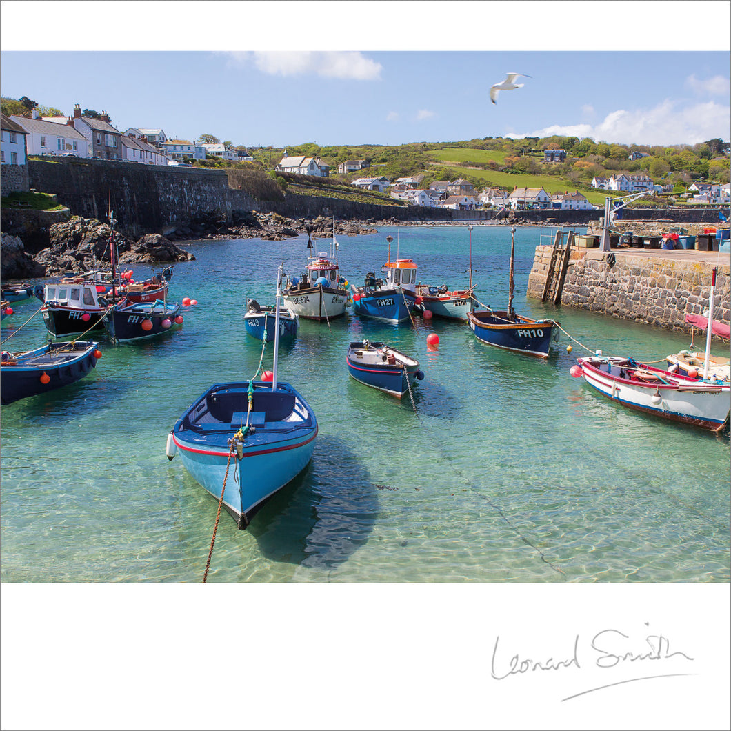 Blank Card - Coverack Harbour