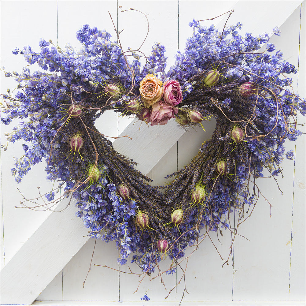 Blank Card - Lavender Wreath