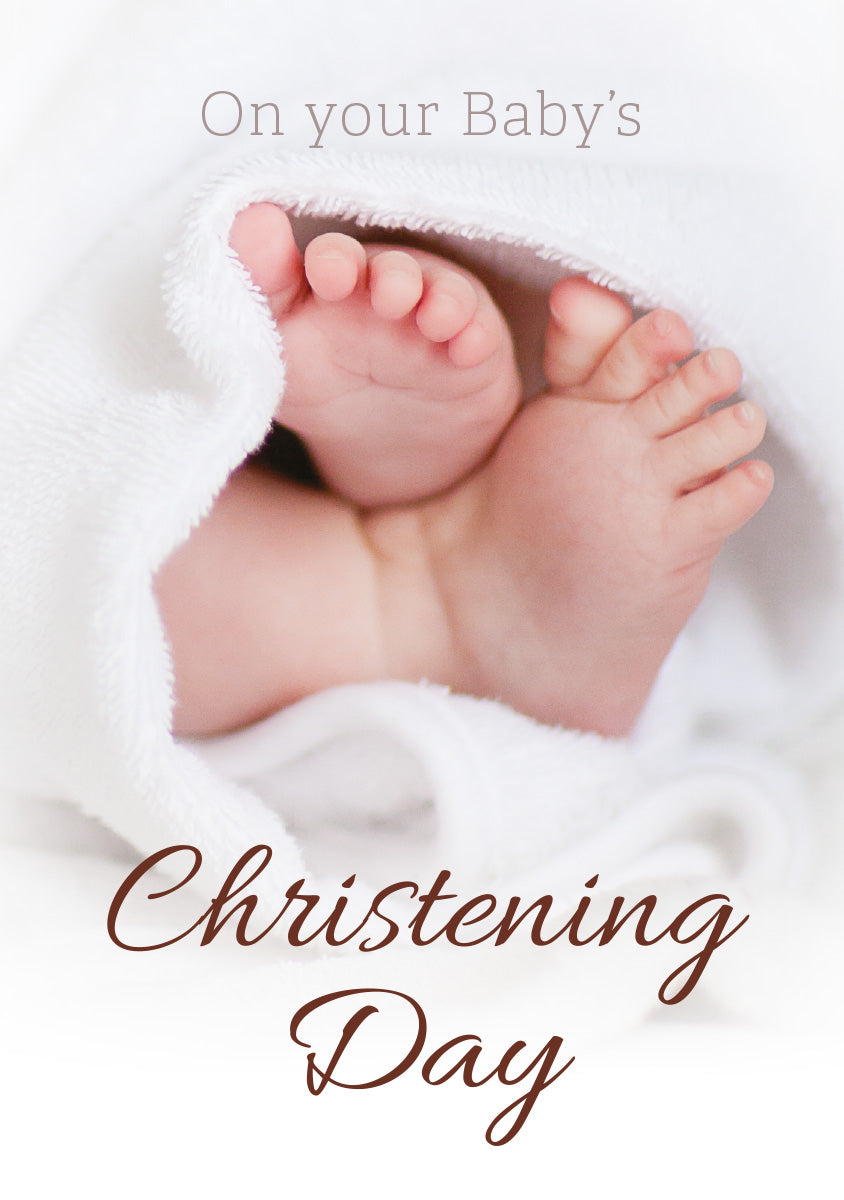 Christening Card - Baby's Feet