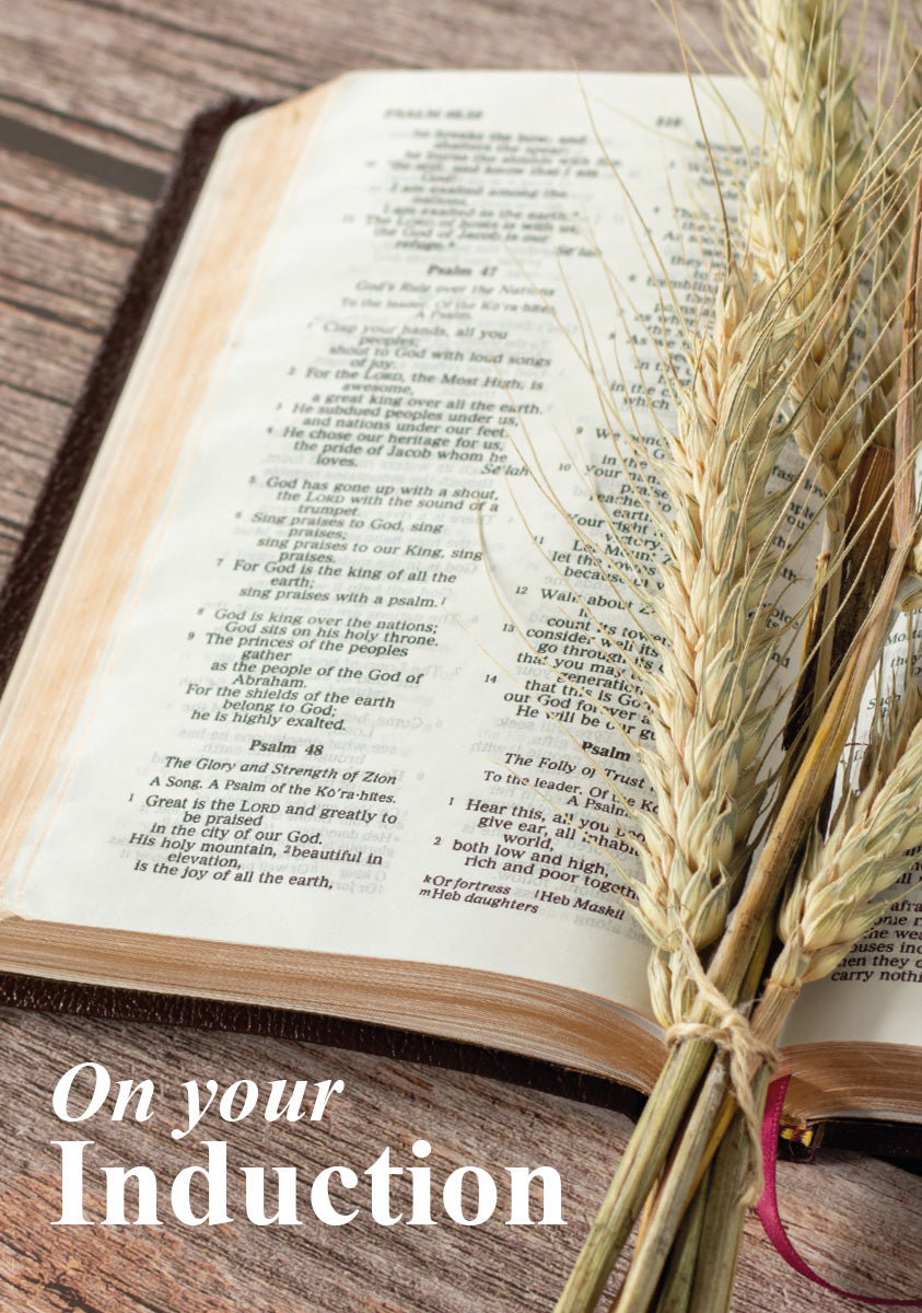 Induction Card - Bible and Wheat