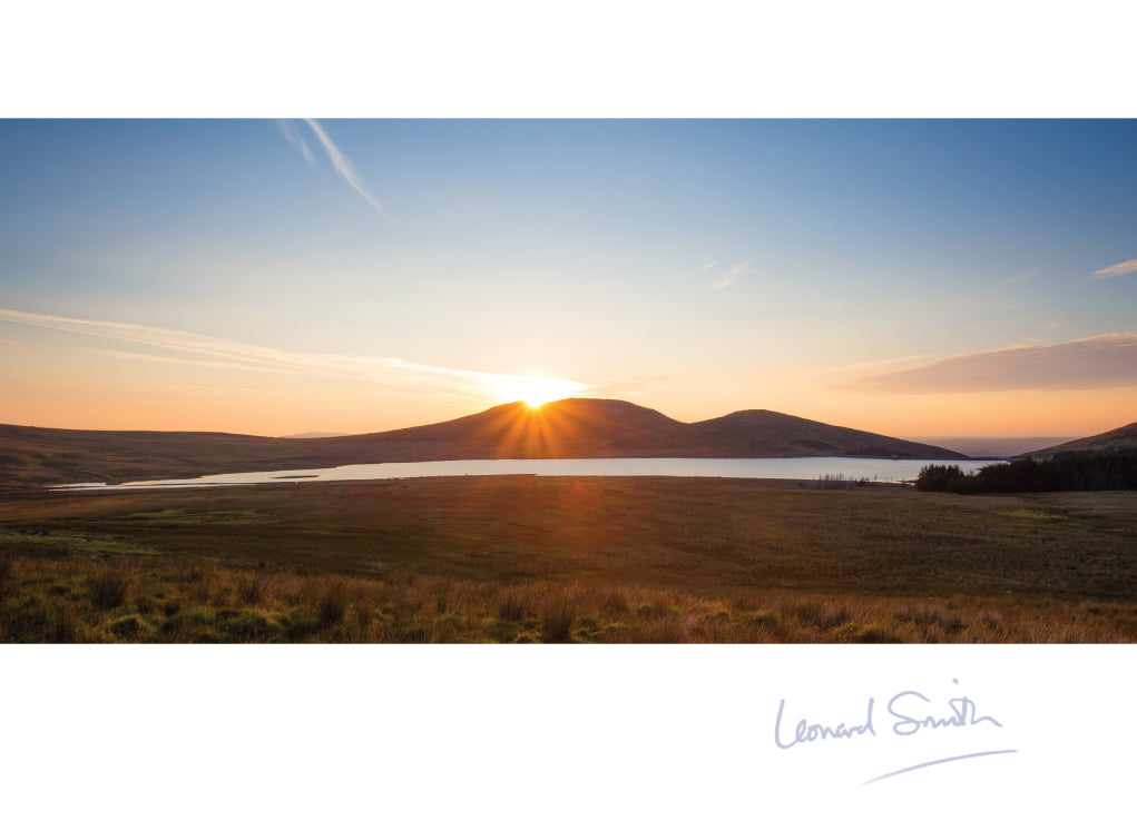 Blank Card - Sunset Over Mourne Mountains