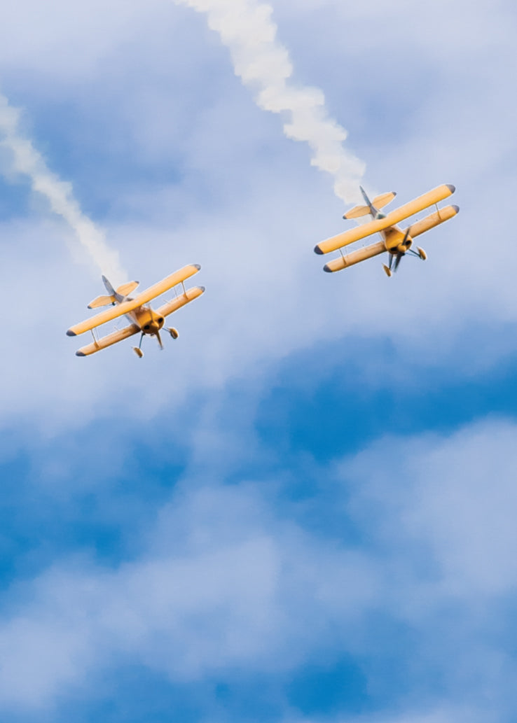 Blank Card - Yellow Biplanes