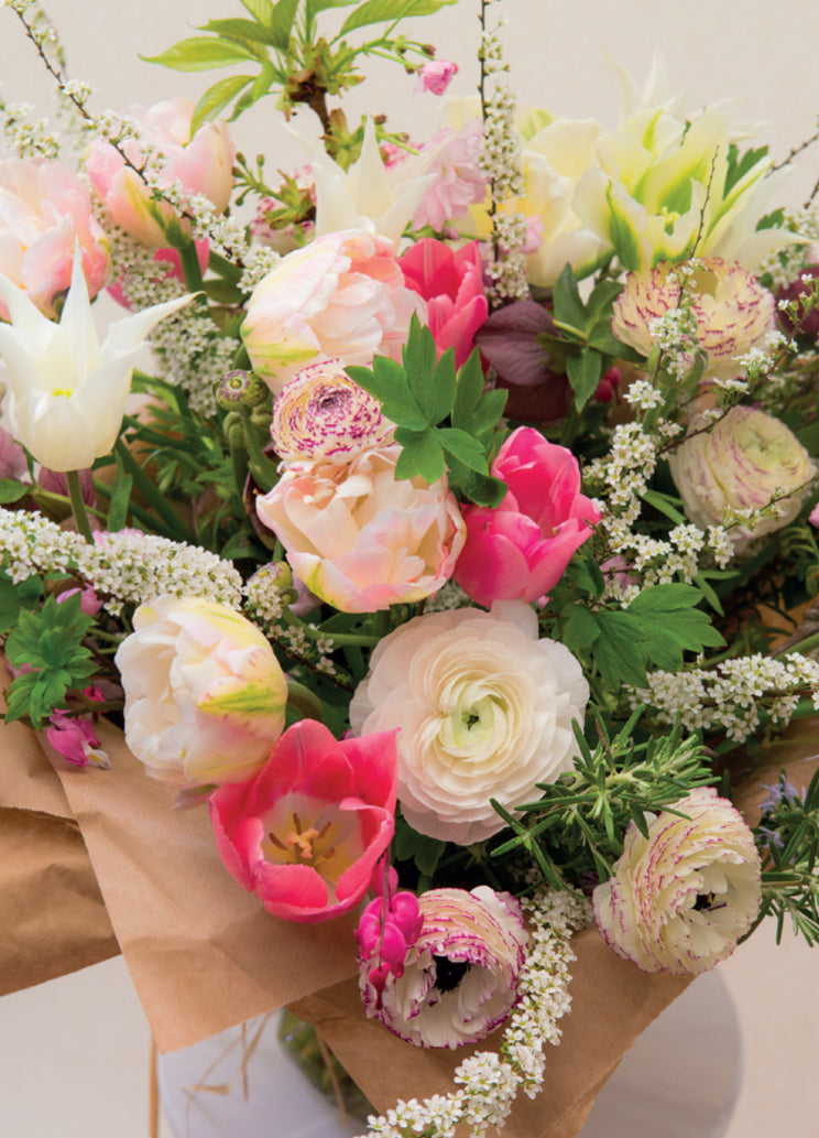 Blank Card - Ranunculus Tulip Bouquet