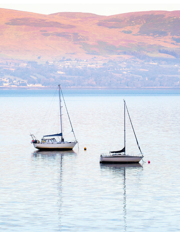 Blank Card - Yachts On Carlingford Lough