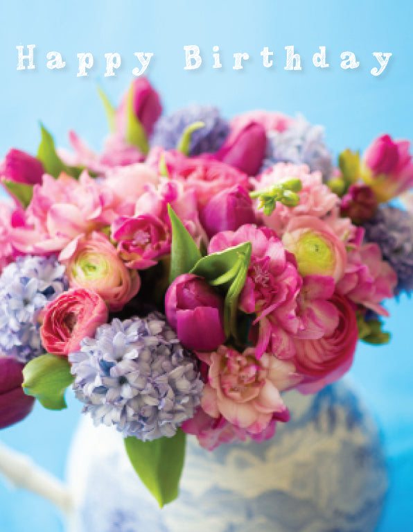 Birthday Card - Spring Vase