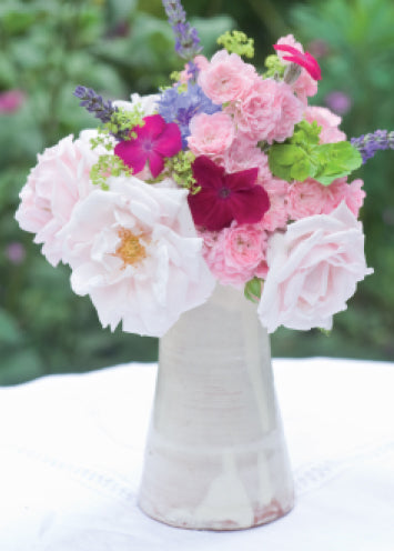 4155 Blank: Roses In Pottery Vase