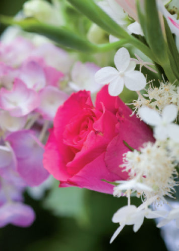 4160 Blank: Single Pink Rose Posy