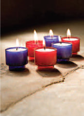 4171 Blank:  Lit Tea Light Candles