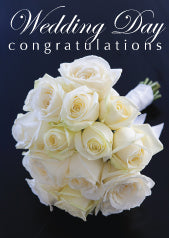 4184 Wedding: White Rose Bouquet