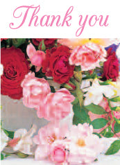 4188 Thank You: Pink And Red Roses