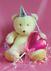 4217 Blank: Teddy Pink Foil Heart