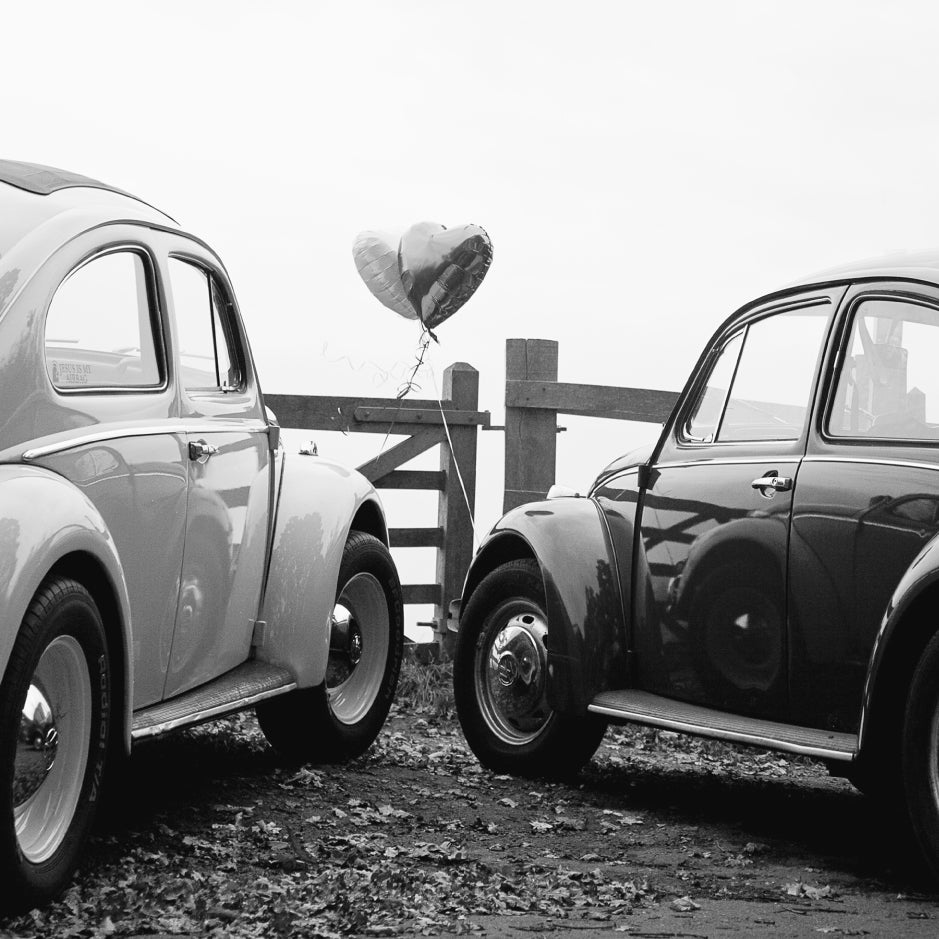 Blank Card - Beetles/Heart Balloons