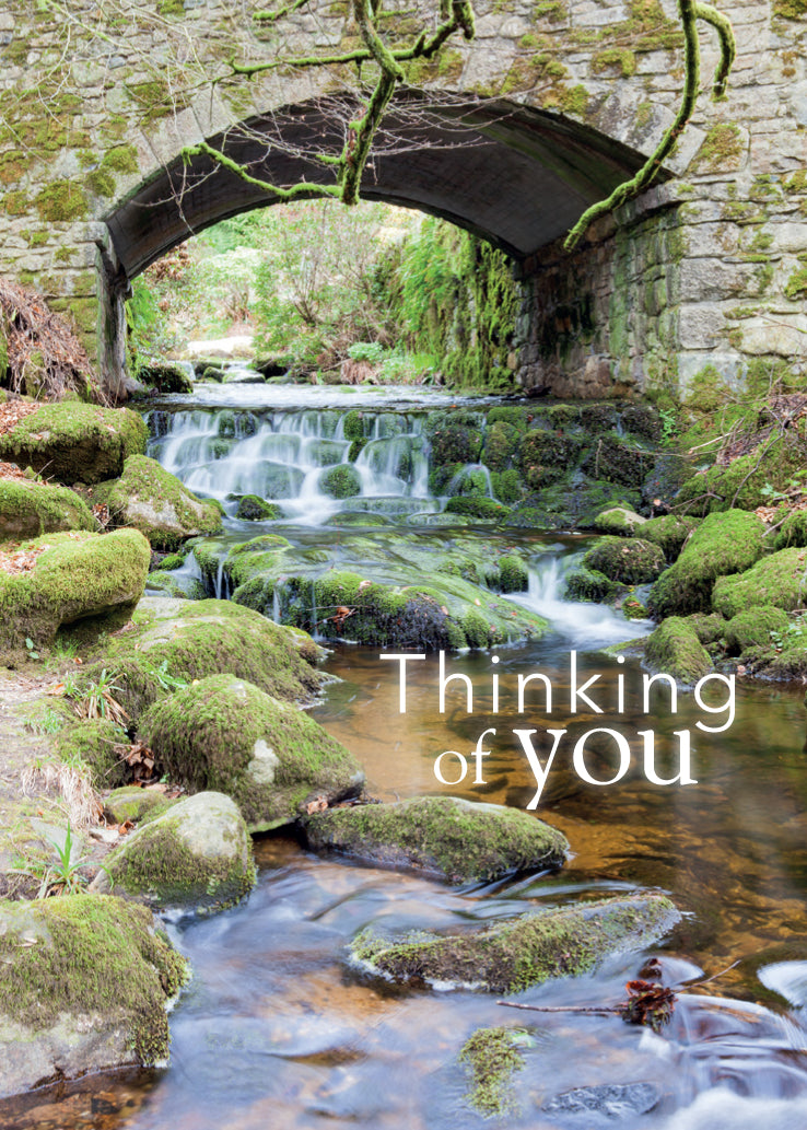 Thinking of You Card - Stream/Stone Bridge