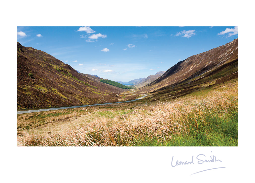 Blank Card - Scottish Mountain Road - Leonard Smith