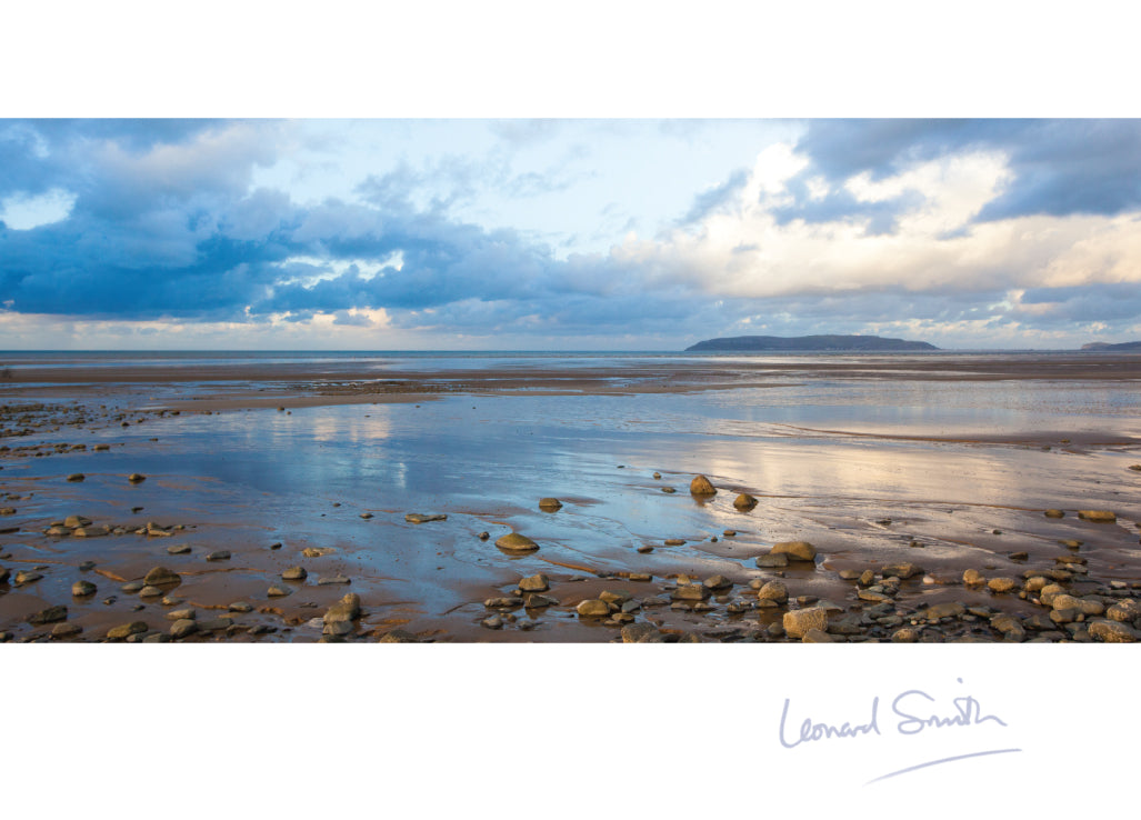 Blank Card - Llanfairfechan Beach - Leonard Smith