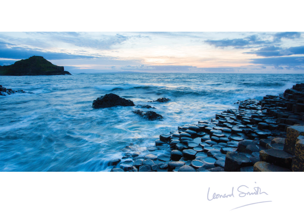 Blank Card - Giants Causeway Sea Scene - Leonard Smith