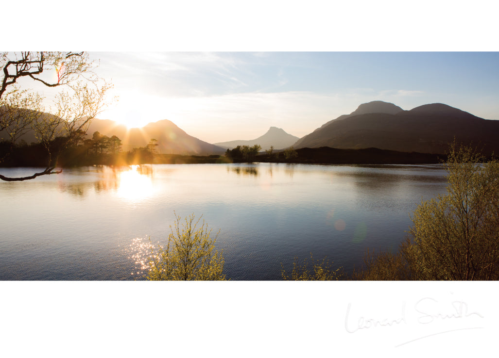 Blank Card - Loch Broom Sunset - Leonard Smith