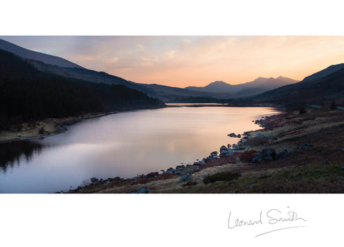 Blank Card - Snowdon Sunset - Leonard Smith