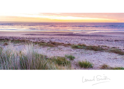 Blank Card - Alnmouth Beach - Leonard Smith