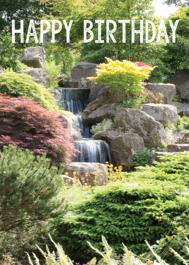 Birthday Card - RHS Waterfalls - Leonard Smith