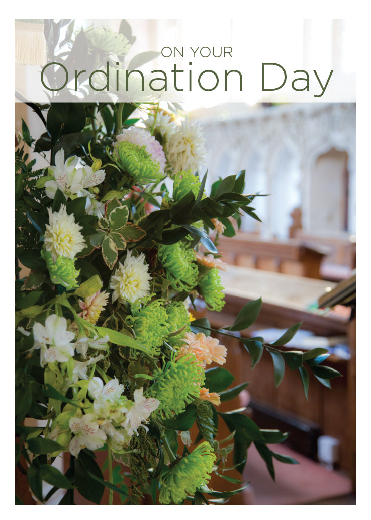Ordination Card - Church Flowers