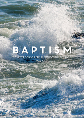 Baptism Card - Crashing Waves - Leonard Smith