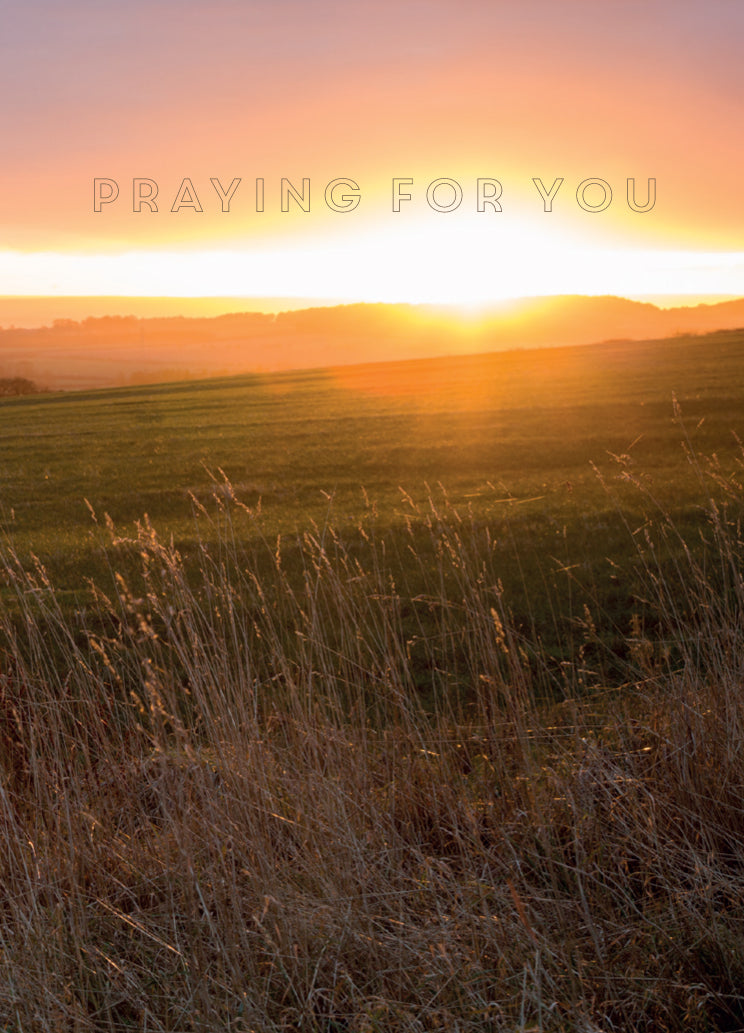 Praying for You Card - Northumberland Sunset