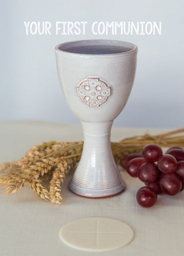 1st Communion Card - Pottery Chalice - Leonard Smith