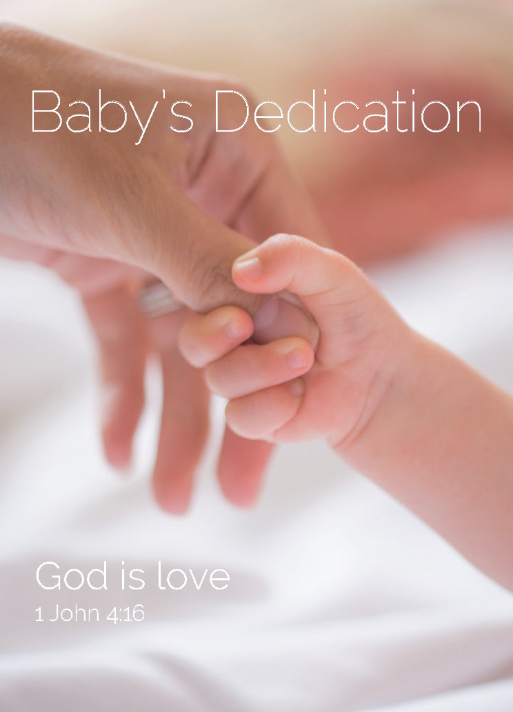 Dedication Card - Mother And Child Hands