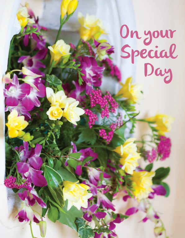 Special Day Card - Flowers/Church Nook
