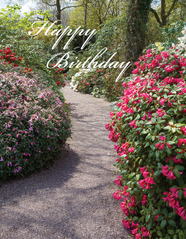 Birthday Card - Lea Gardens Pathway - Leonard Smith