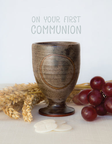 1st Communion Card - Dark Chalice - Leonard Smith