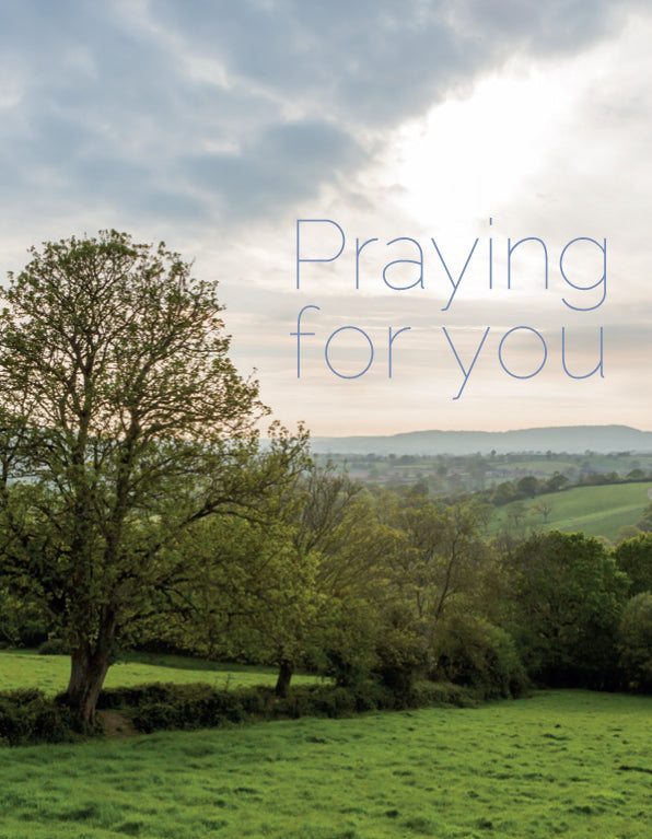 Praying for You Card - Evening Hills Scene