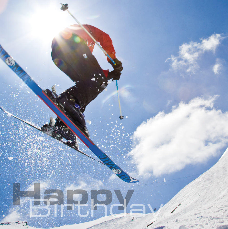 Birthday Card - Skier - Leonard Smith