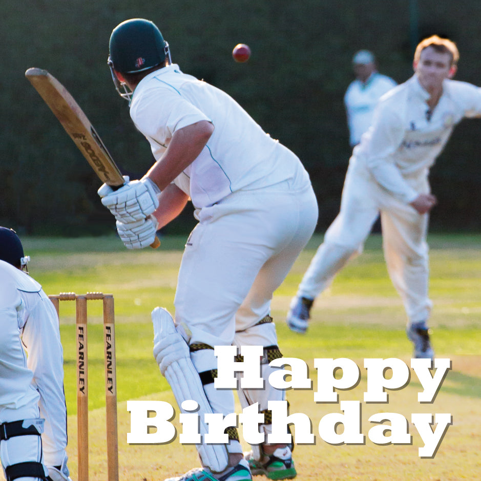 Birthday Card - Cricket Match - Leonard Smith