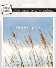 Load image into Gallery viewer, Photonotes Notecards - Evening Grasses (pack of 5)
