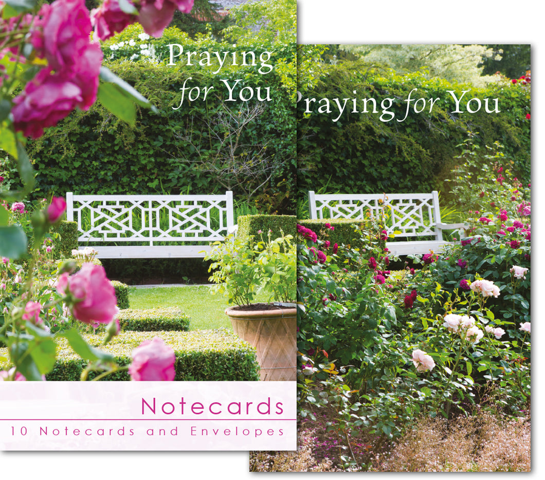 Praying For You Notecard Wallet - Garden Bench (10 cards)