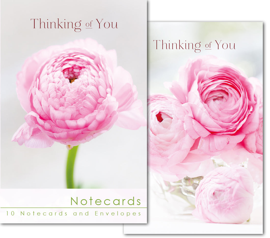 Thinking of You Notecard Wallet - Ranunculas (10 cards)