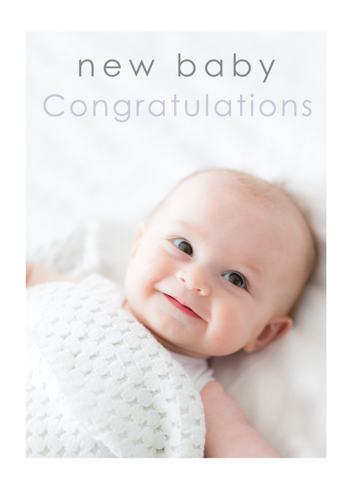 New Baby Card - Smiling Baby