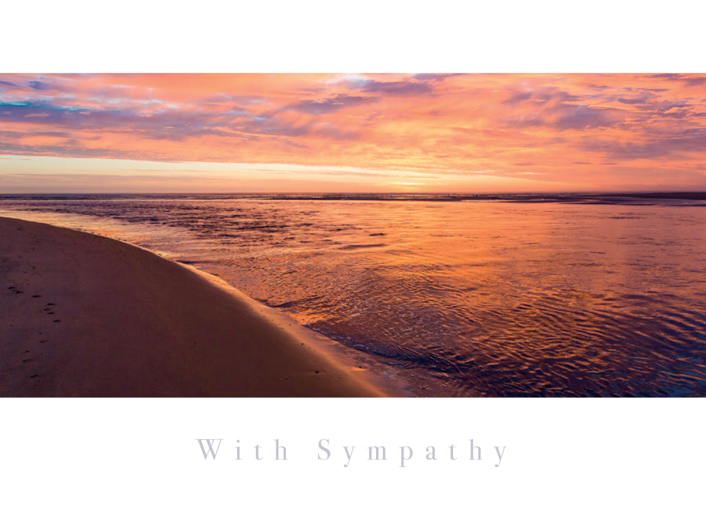 Sympathy Card - Alnmouth Beach Scene