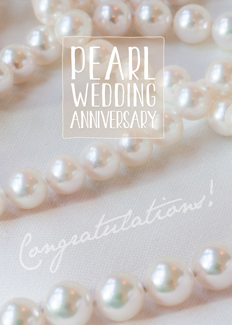 Pearl Anniversary Card - Pearls