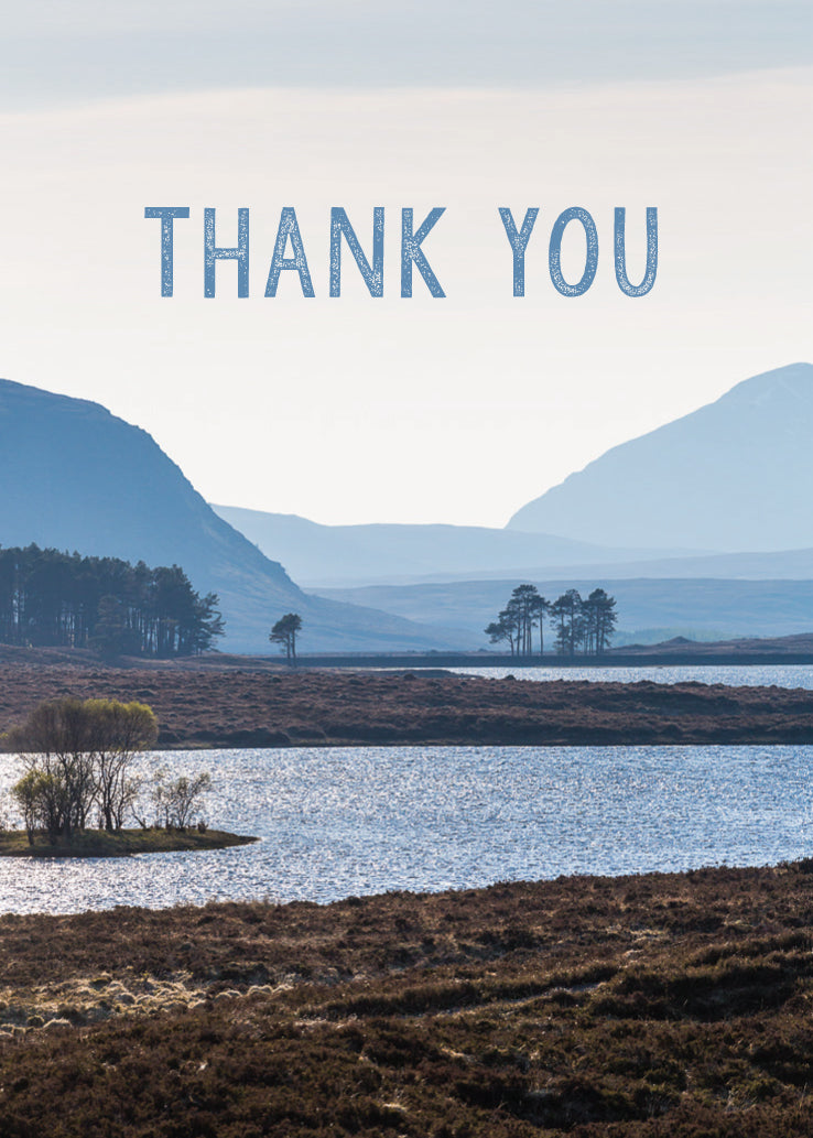 Thank You Card - Lake And Mountains