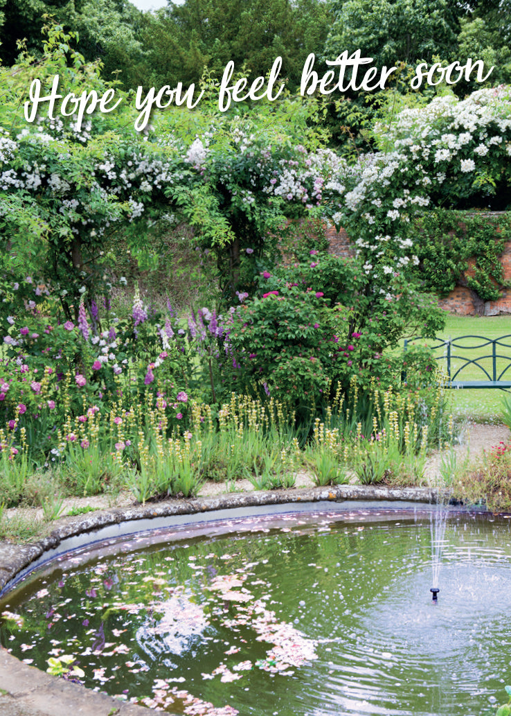 Get Well Card - Fountain With Pond