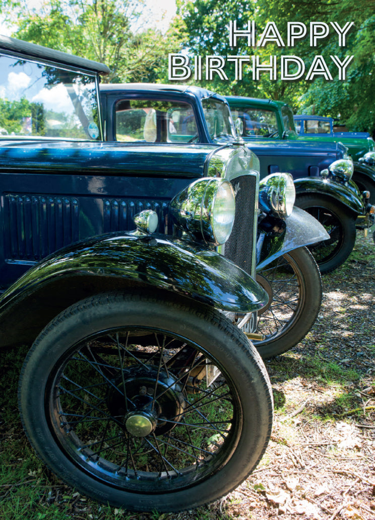 Birthday Card - Austin 7 Line Up