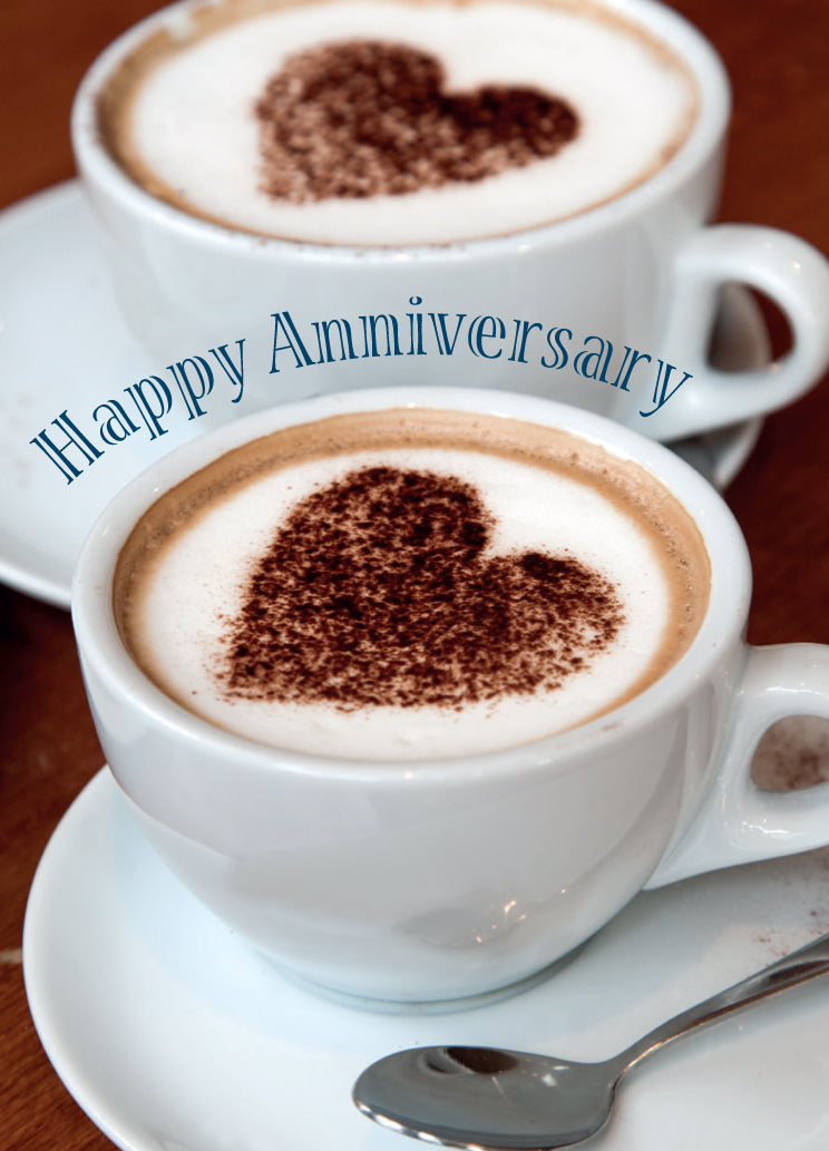 Anniversary Card - Coffee Cups