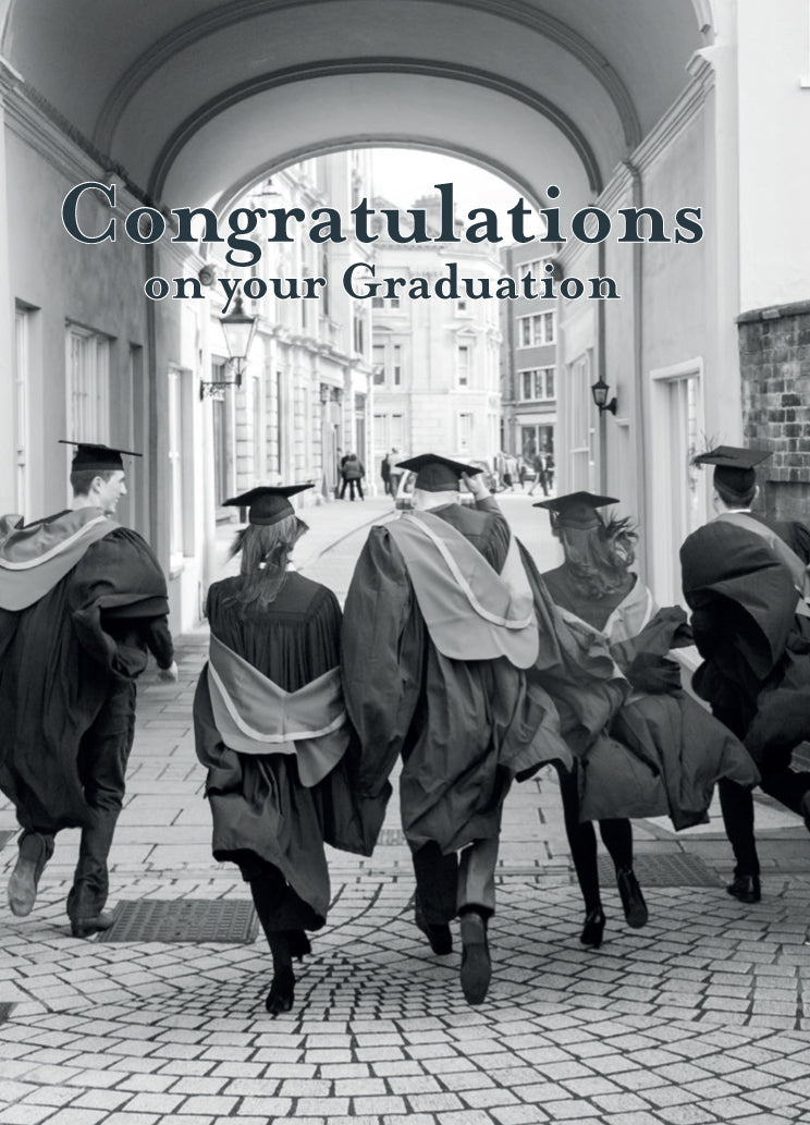 Congratulations Card - Graduates Under Arch