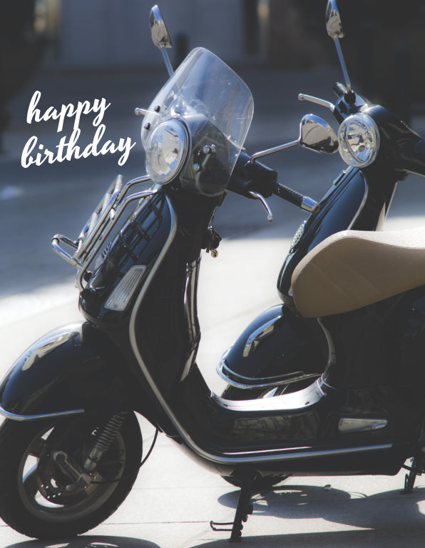 Birthday Card - Scooters