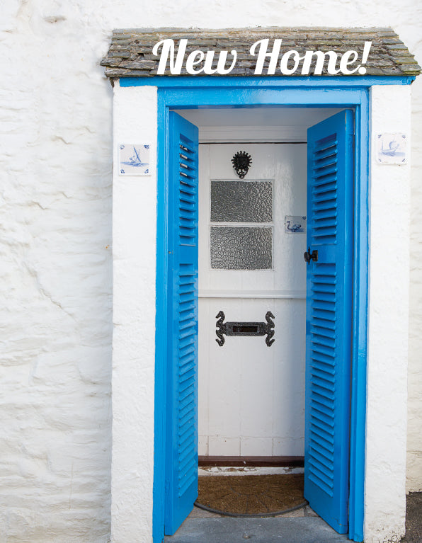 New Home Card - Blue Cottage Door
